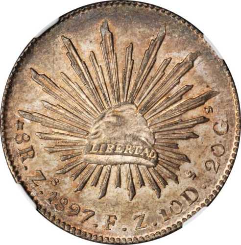 1897年鹰洋 8里尔 ZsFZ。