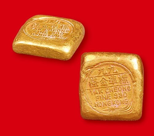 香港“金顺盛九九标准金条”一两金饼