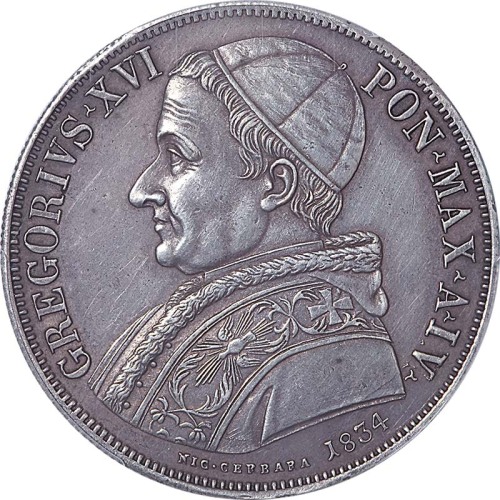 1834 Papal States Scudo(A.IV版) 