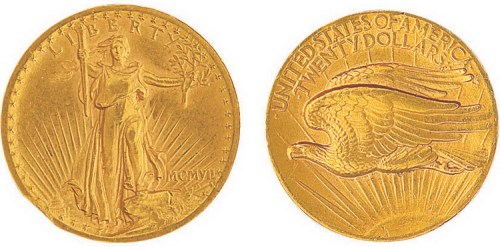1907年美国20元金币