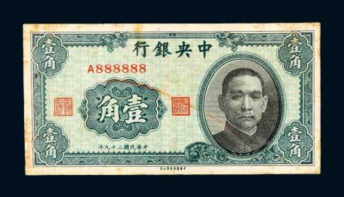 中央银行壹角