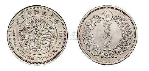 1877年日本明治十年贸易银壹圆银币
