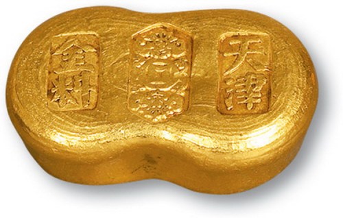 “天津金料”一两金锭
