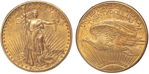 1909年美国20元金币