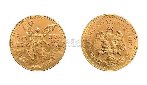 1947年墨西哥50比索金币