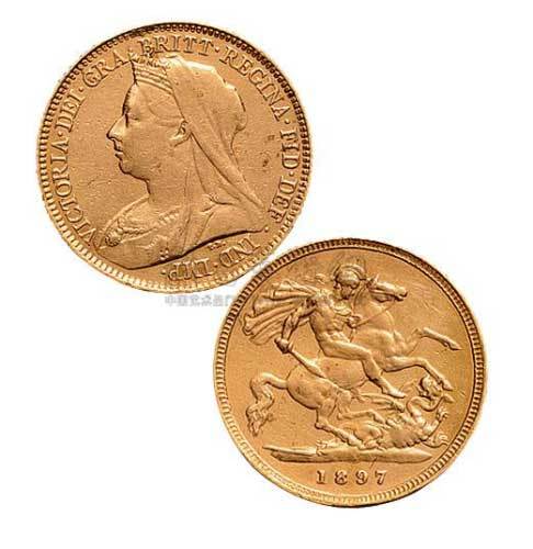 1897年英国乔治屠龙金币