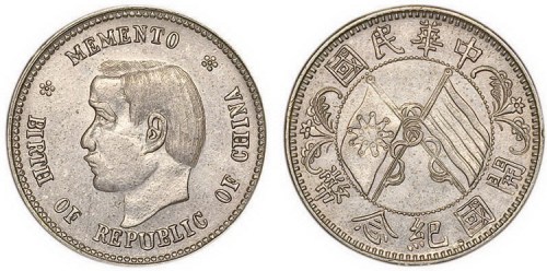 1912年孙中山像中华民国开国纪念币贰角银币（LM61）