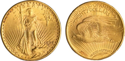 1924年美国20元金币