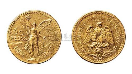 1947年墨西哥50比索金币