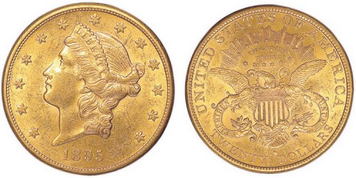 1895年美国S记20元金币