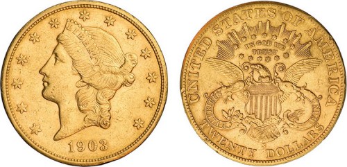 1903年美国20元金币