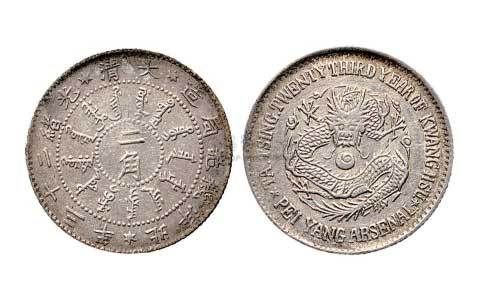 1897年光绪二十三年北洋机器局造二角银币（LM446）