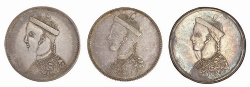 1903年四川省造光绪像卢比三枚