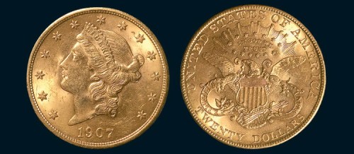 1907年美国20元金币