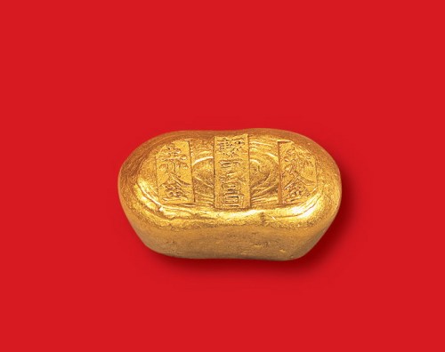 清末民初“天津义昌赤金”一两金锭