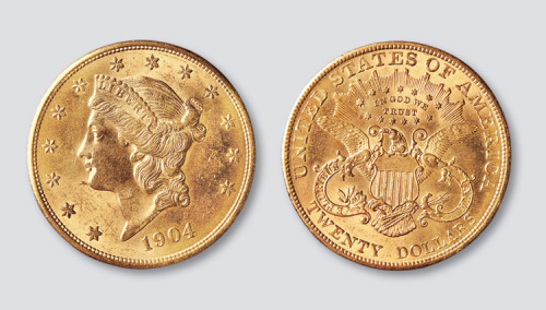 1904年美国金币20元