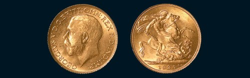 1925年英国1/2SOVEREIGN金币