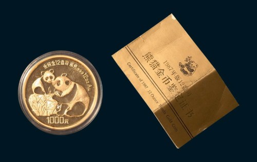 1987熊猫12盎司金币