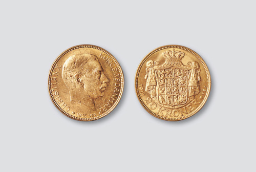 1915年丹麦20克朗金币