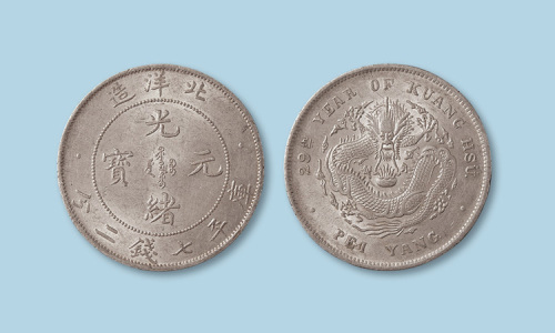 北洋造二十九年光绪元宝七钱二分