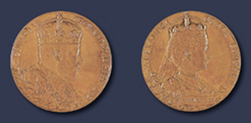 1902年英国爱德华七世登基纪念章一枚