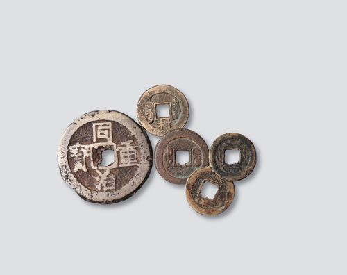 清代钱一组五枚