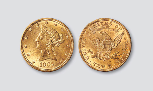 1907年美国10美元金币