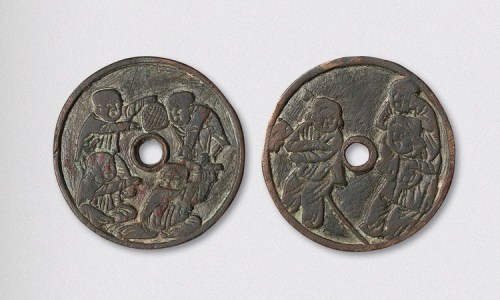 宋代婴戏图双面花钱（直径40mm）