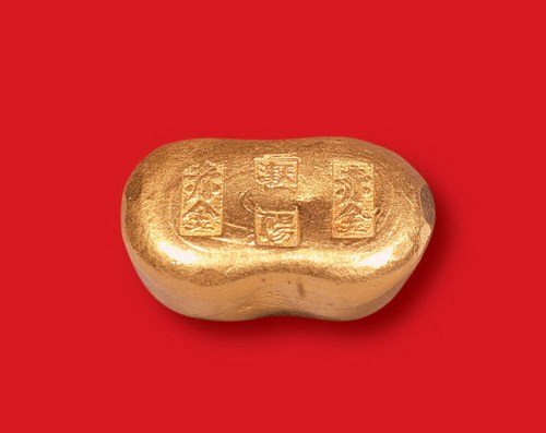 清末民初“天津正阳赤金”一两金锭