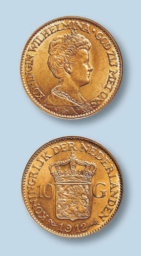 1912年荷兰10盾金币