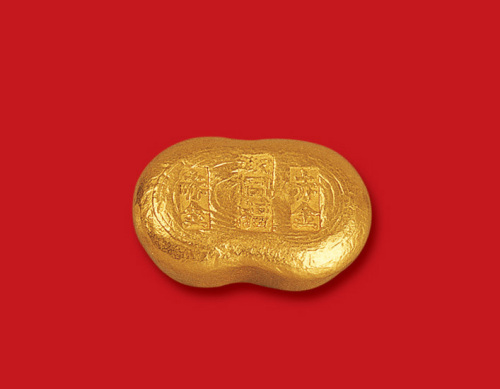 清末民初天津同福赤金一两金锭