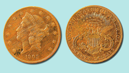 1905年美国20元金币