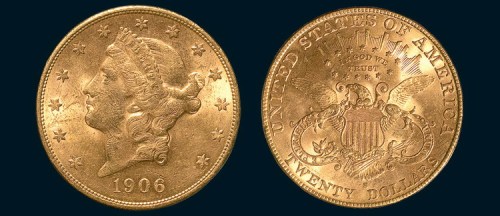 1906年美国20元金币
