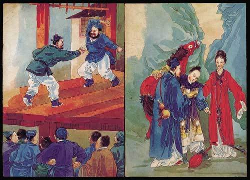 连环画画家刘少华绘制连环画水彩手