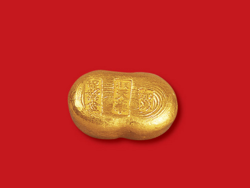 清末民初天津天华加炼十足叶金一两金锭