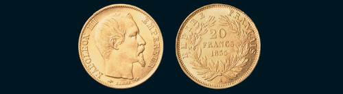 1855年法国20法郎金币