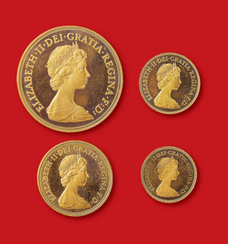 1980年英国乔治屠龙金币一组四枚