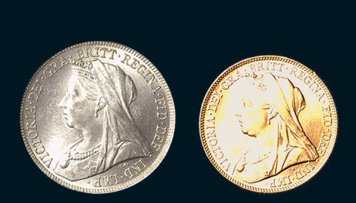 英国1899年金币、1900年银币各一枚
