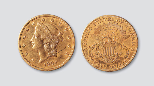 1904年美元20元金币