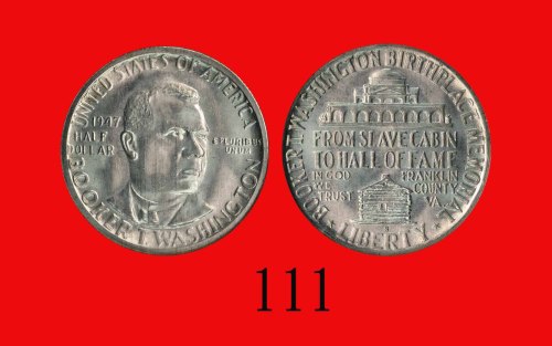 1947(S)年美国银币半元U.S.A.: Silver Half Dollar, 1947S, B. T. Washington. NGC MS66