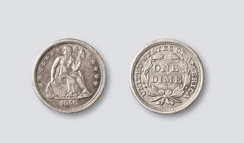 1856年美国S记壹角银币