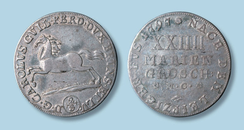 1797年德国2/3马克银币