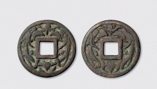 辽代双龙双面花钱（直径49mm）
