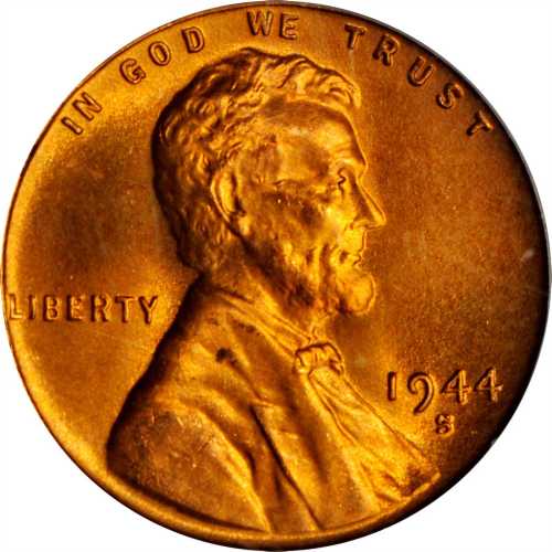 1944-S Lincoln Cent. MS-67 RD (PCGS).