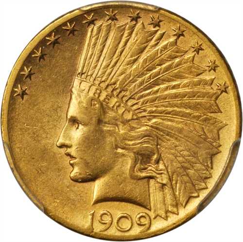 1909-S Indian Eagle. AU-55 (PCGS).