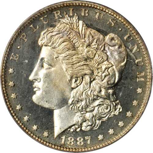 1887 Morgan Silver Dollar. Proof-65 Cameo (PCGS).