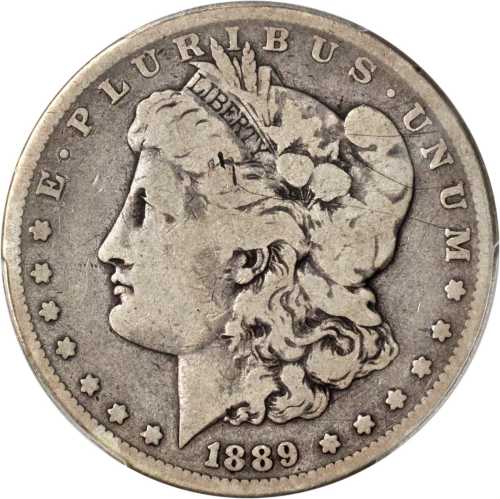 1889-CC Morgan Silver Dollar. VG Details--Scratch (PCGS).