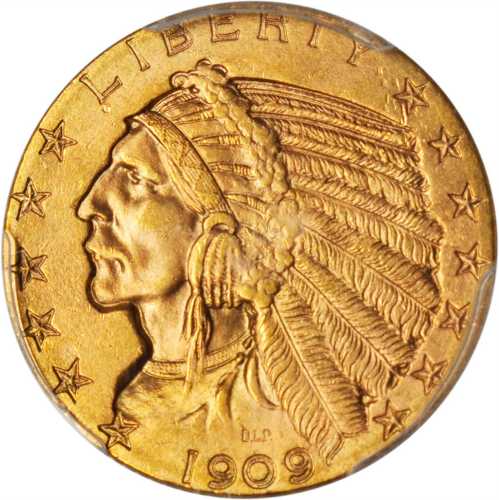 1909 Indian Half Eagle. MS-65 (PCGS).