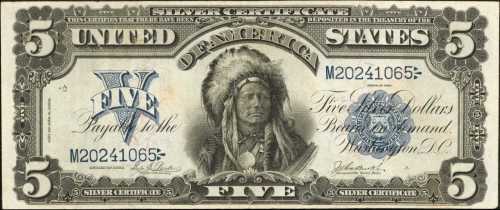 Fr. 277. 1899 $5 Silver Certificate. Very Fine.