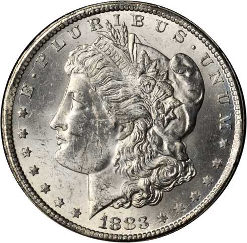 1883-CC GSA Morgan Silver Dollar. MS-61 (Uncertified).